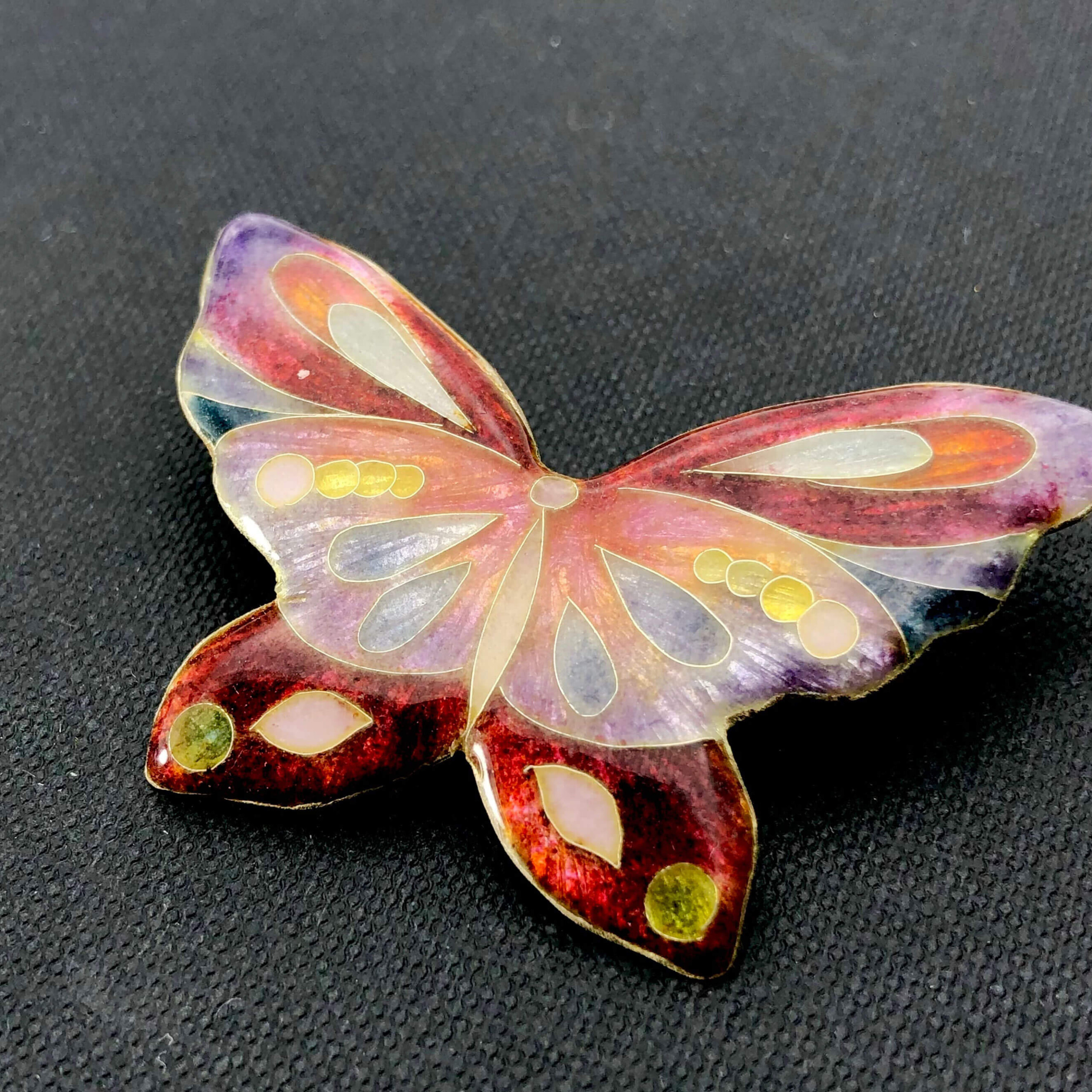 蝶のブローチ ハンドメイド 美品 - その他