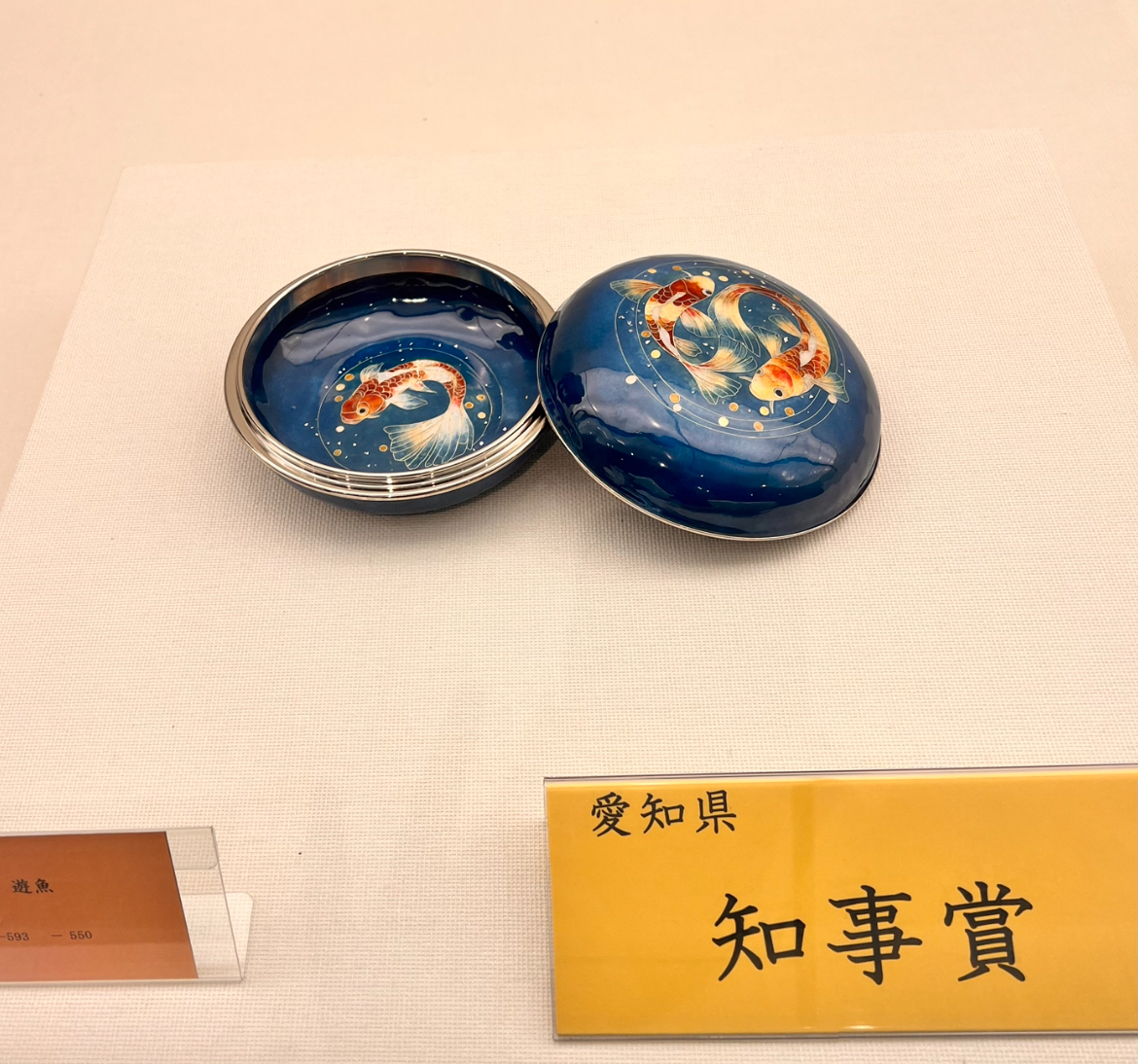 【受賞】「遊魚」あま市七宝新作展にて愛知県知事賞受賞