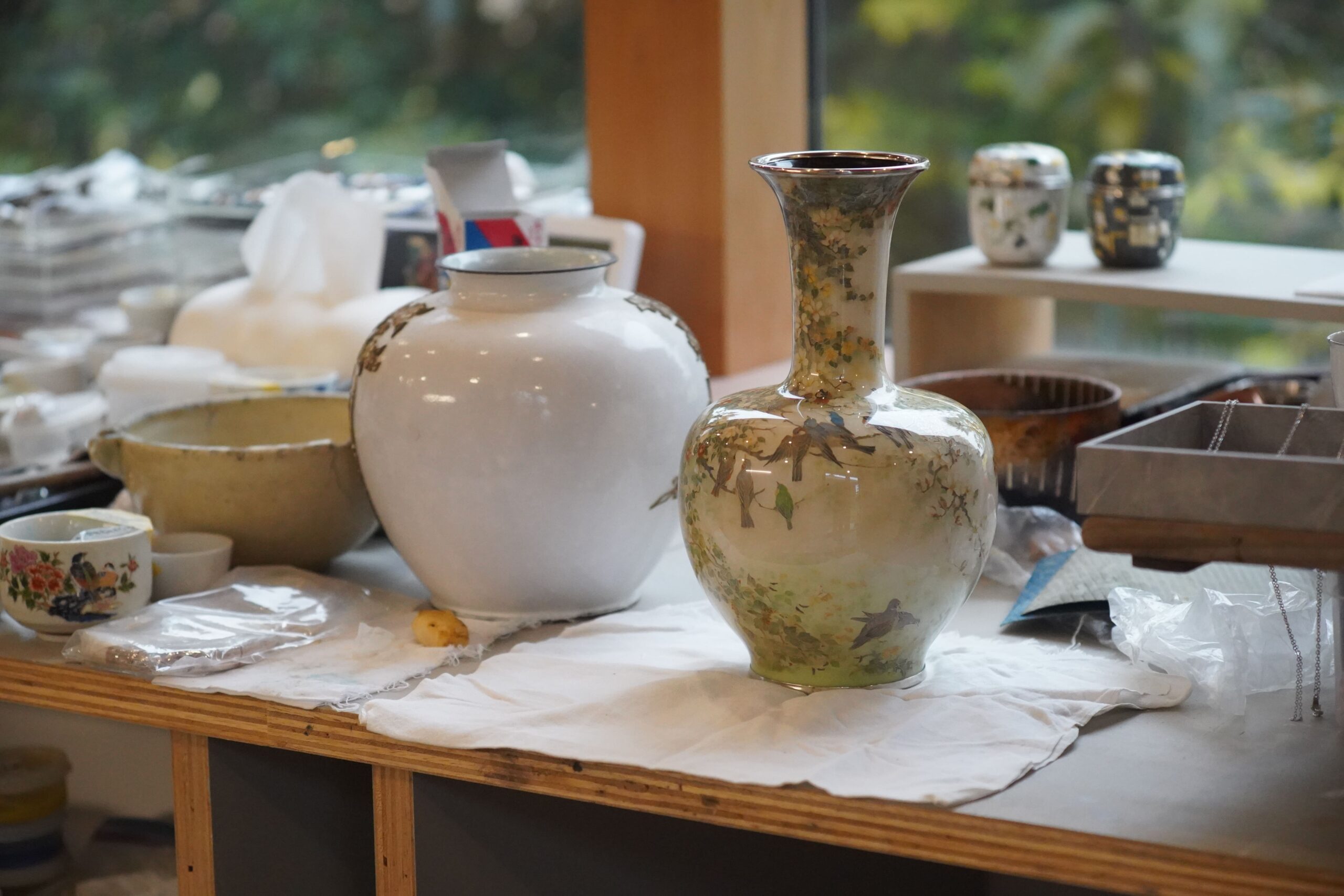 田村七宝工芸の工房写真