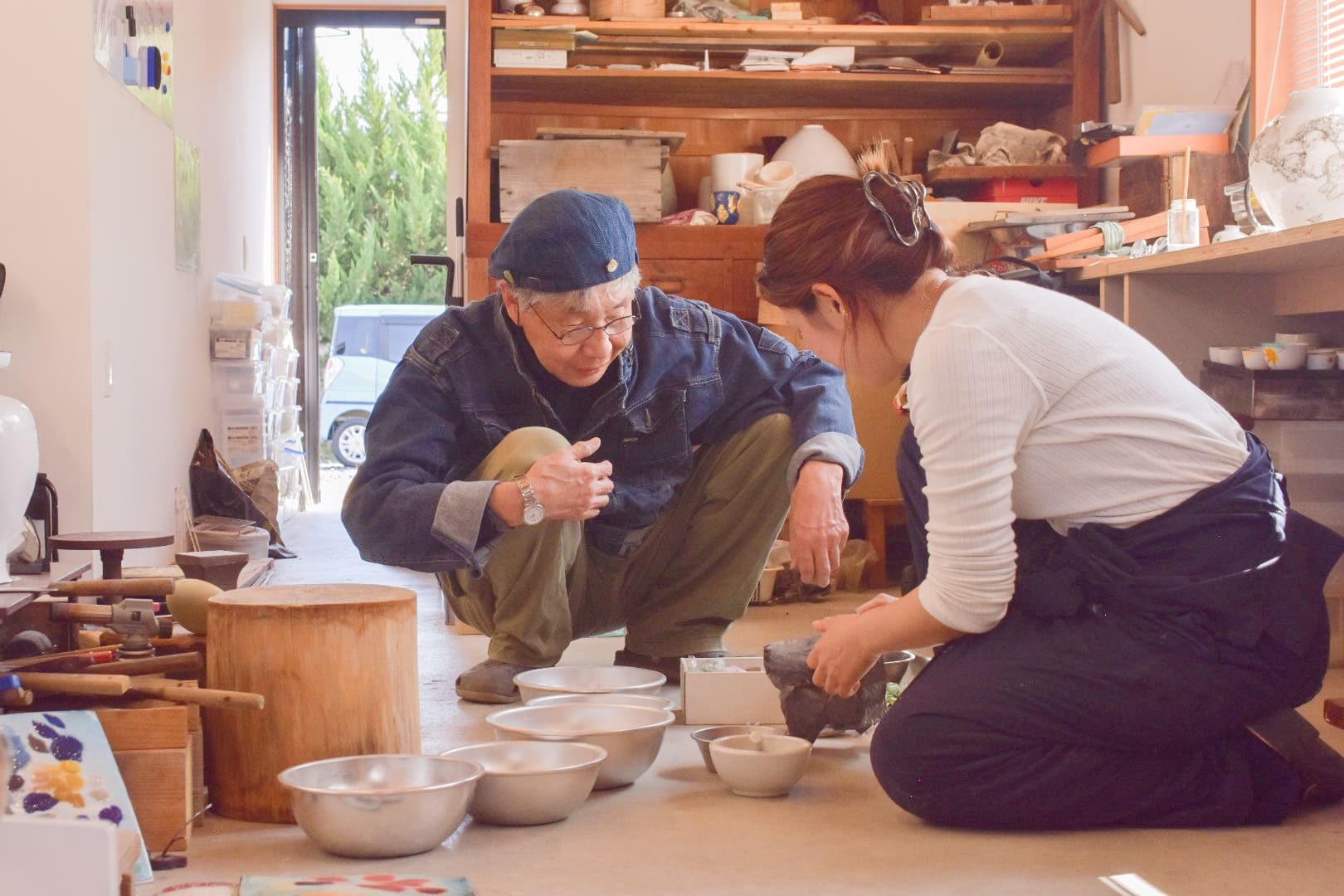 田村七宝工芸の工房写真